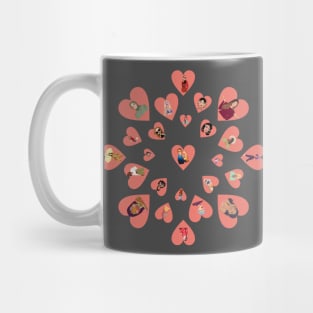 women inside hearts Mug